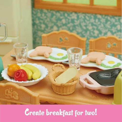 Miniatura 3 de Calico Critters, muebles y decoración para casa de muñecas, juego de desayuno