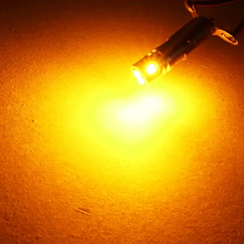 Miniatura 5 de PHINLION BA9S 1889 bombilla LED amarilla ámbar súper brillante 53 57 1895 3893 12929 T4W H5W H10W 12V bombillas LED no polarizadas para lectura