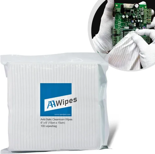 AAWipes Paños de limpieza para salas limpias (grado A) – Descarga electrostática segura (ESD) Limpiaparabrisas de poliéster especial ESD más seguro