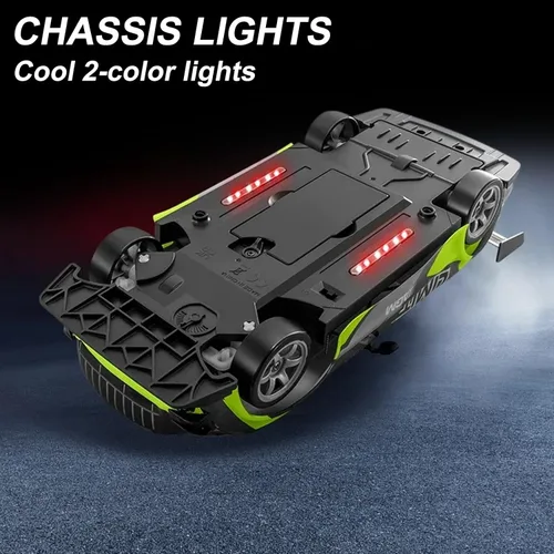Miniatura 7 de Coche de deriva a control remoto, escala 1:16, vehículo de control remoto para deriva y carrera, 2.4 GHz 4WD de alta velocidad 20+KM/H con luces