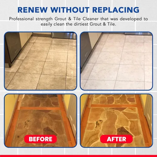 Miniatura 4 de Cepillo de lechada con cerdas rígidas – Cepillo de fregar resistente para azulejos, baño, ducha y limpieza de suelos – Herramienta de limpieza
