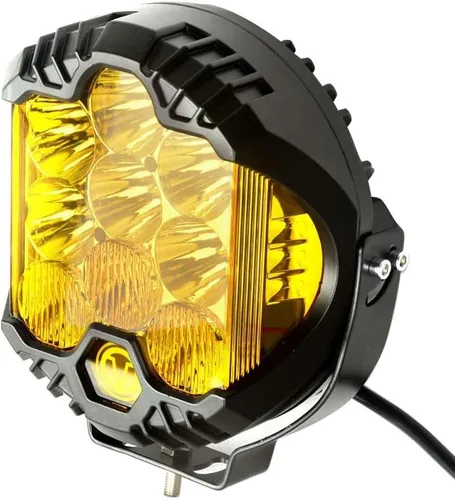 Miniatura 8 de Focos LED de 5 pulgadas con disparador lateral, barra de luz redonda, luz antiniebla blanca/ámbar, haz puntual, luces intermitentes todoterreno