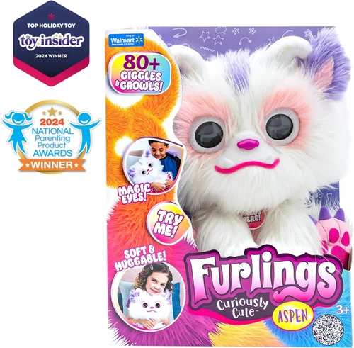 Miniatura 5 de Furlings Aspen - Juguete de peluche interactivo de 13 pulgadas, más de 80 sonidos y animaciones, regalo para niñas y niños mayores de 3 años