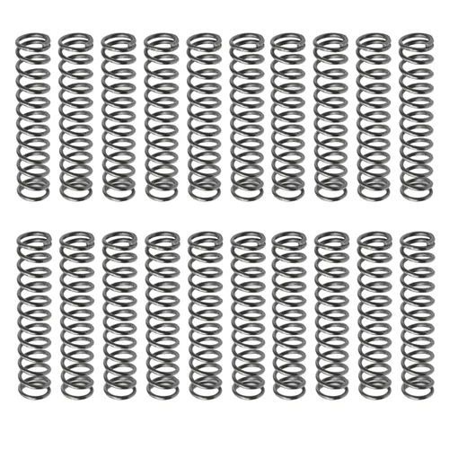 MroMax 20Pcs Compressed Spring, 0.04" Wire Dia, 0.31" OD, 1.57" Free Length, Gray Black Spring Steel Extended Coil Compression Spring