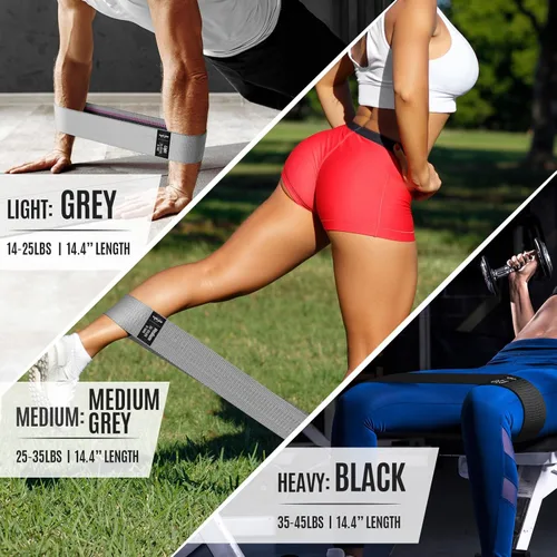 Miniatura 7 de WALITO Bandas de Resistencia para Entrenamiento, Bandas de Ejercicio de Tela para Piernas y Glúteos, Bandas de Entrenamiento para Mujeres y Hombres