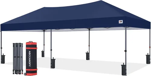 Miniatura 38 de ABCCANOPY Tienda de campaña desplegable de 10 x 10, refugio instantáneo de fácil instalación con bolsa con ruedas, toldo resistente al aire libre