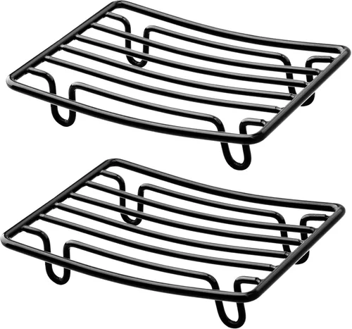 Miniatura 15 de Jabonera GUUKAR de Acero Inoxidable para Barra de Jabón en Ducha y Baño, Jabonera Autodrenante con Soporte para Esponja para Fregadero de Cocina