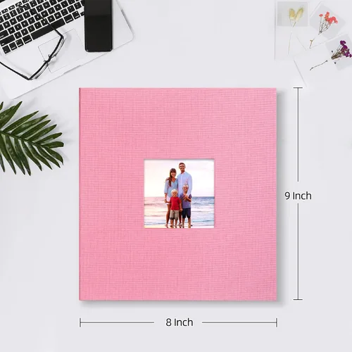 Miniatura 2 de Mublalbum Álbum de fotos pequeño de 4 x 6 pulgadas, 200 fotos, cubierta de lino, libro de fotos con bolsillos horizontales para boda, aniversario