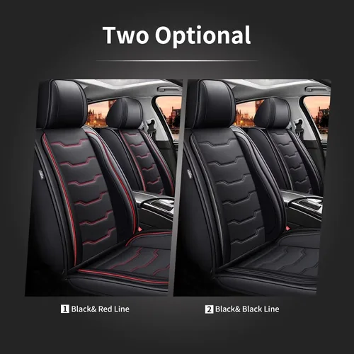 Miniatura 7 de DISUTOGO Fundas de Asiento Delantero para Coche Compatibles con Subaru Forester 2007-2024 2025 Fundas de Asiento de Cuero Sintético Impermeables