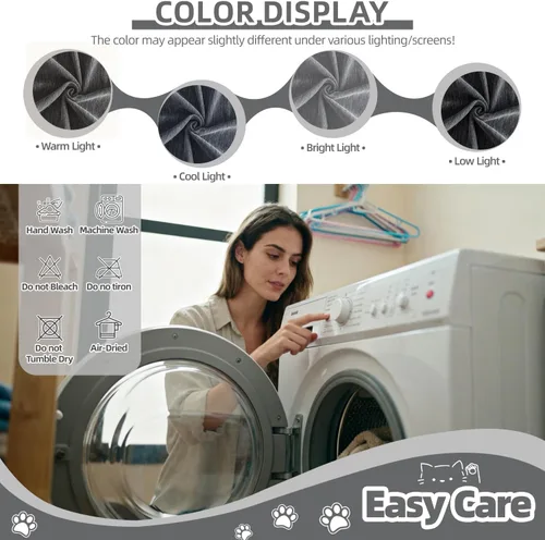 Miniatura 8 de Fundas de sofá seccional en forma de L 100% impermeables para esquinas, funda de sofá de chenilla con borla, funda de sofá suave y gruesa lavable