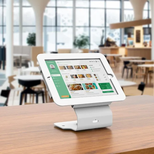 Miniatura 2 de Kiosk POS - Soporte para tablet compatible con iPad Air 1, Air 2, Pro 9.7, 5ª, 6ª, soporte para tableta de escritorio de negocios con base giratoria