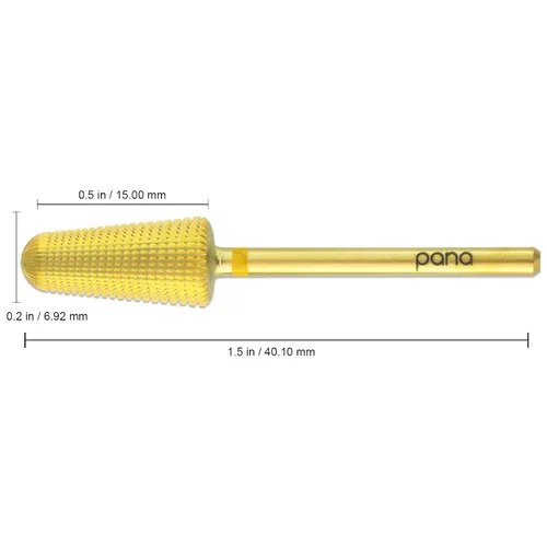 Miniatura 2 de PANA Broca de carburo de volcán para uñas, uso de rotación bidireccional para zurdos y diestros, acrílico de eliminación rápida o gel duro, vástago
