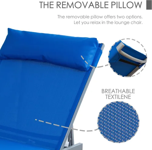 Miniatura 5 de Kozyard Wilson - Silla de salón ajustable con revestimiento E de hierro forjado y asiento de textileno transpirable (color azul, 2 sillas)