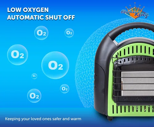 Miniatura 5 de Flame King YSN-CHS10 - Calentador portátil radiante espacial de propano de 10,000 BTU para interiores y exteriores para camping, garaje, pesca
