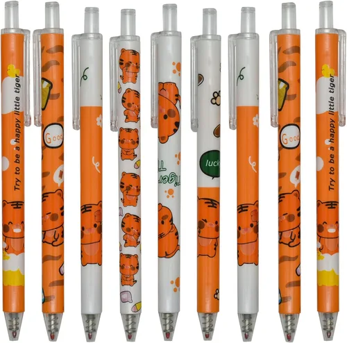 Miniatura 13 de Maydahui 12 unidades de bolígrafos de gel con diseño de abejas, bolígrafos de animales lindos, retráctiles, con impresión de flores, tinta negra
