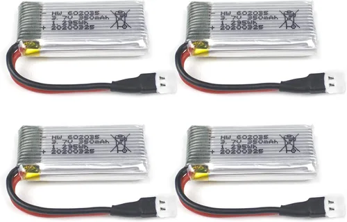 Miniatura 2 de Cheerwing Cargador 4 en 1 y 4pcs 3.7V 350mAh Batería Lipo Recargable UDIRC U12S U12