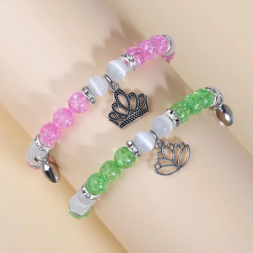 Miniatura 3 de Pulseras a juego para parejas, mejores amigos, pulseras de dijes de gatito araña, regalos de Navidad, joyería a juego de amistad, pulseras