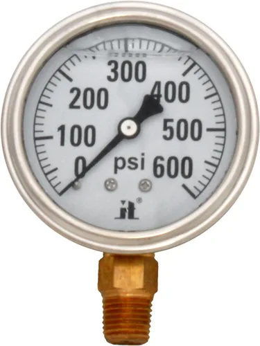 Miniatura 5 de Zenport LPG4000 Zen-Tek Medidor de presión relleno de líquido de glicerina, 4000 PSI