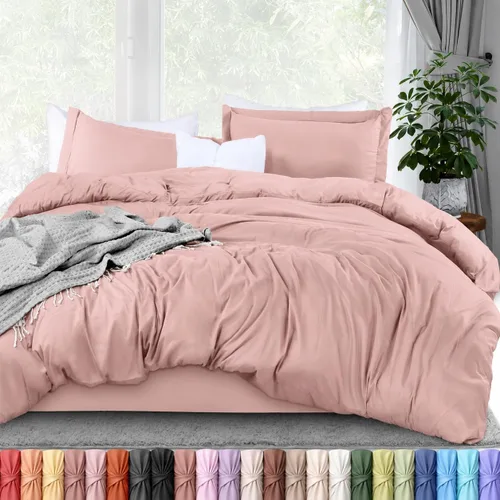Miniatura 10 de Utopia Bedding Juego de funda de edredón tamaño individual - 2 piezas con cierre de cremallera - 1 funda de edredón 68X90 pulgadas y 1 funda de Beige
