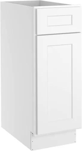 Miniatura 28 de LOVMOR Armarios de base de cocina, armario de almacenamiento aparador, gabinete de entrada con 1 cajón y estante ajustable, 24 pulgadas de ancho x