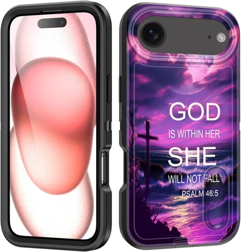 Miniatura 31 de Funda para iPhone Air con soporte integrado, a prueba de golpes, polvo y caídas, 3 capas, grado militar, funda protectora para iPhone Air de 6.5