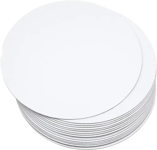Miniatura 8 de qiqee Tableros redondos dorados de 10 pulgadas para tartas, 40 unidades, base redonda, de cartón de grado alimenticio