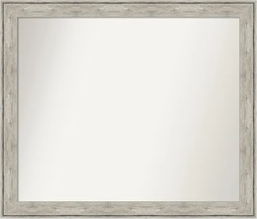 Miniatura 394 de Amanti Art Espejo de baño plateado para sobre fregadero, 28 x 47 pulgadas, espejo rectangular de plata imperial, marco de madera tradicional de gran
