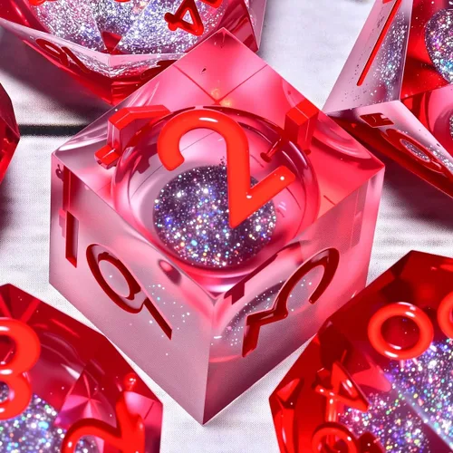 Miniatura 3 de Dados de resina con cabeza de gato DND, juego de dados poliédricos de borde afilado para juegos de rol Dungeons and Dragons RPG Explorador Mágico