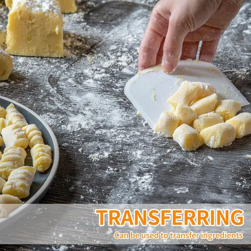Miniatura 4 de ALLTOP Espátula de cuenco y rascador de banco, herramienta de plástico flexible multiusos para repostería, raspadores de alimentos para masa de pan