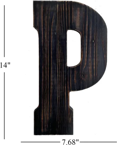 Miniatura 2 de Arte de pared con letras grandes para sala de estar, baño, dormitorio y decoración del hogar, letras rústicas de granja para apellidos familiares