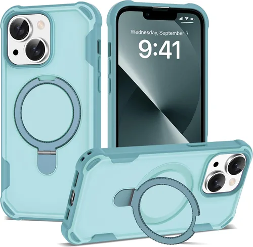 Miniatura 52 de Funda compatible con iPhone 12 y 12 Pro de 6.1 pulgadas con soporte de anillo magnético [protección militar contra caídas] [compatible con MagSafe]