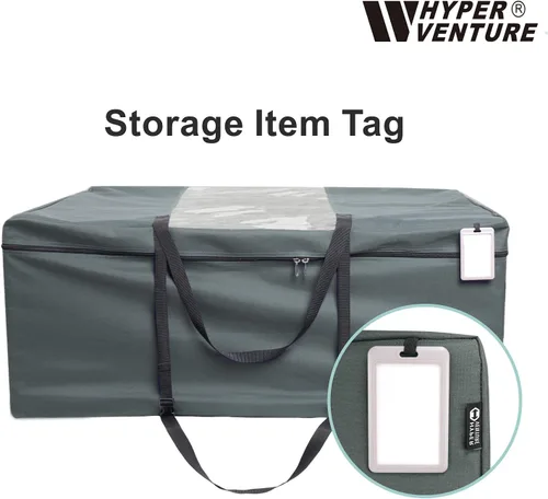 Miniatura 6 de HYPER VENTURE Bolsa de almacenamiento plegable para colchón, funda de transporte duradera para colchones dobles de hasta 6 pulgadas, color gris