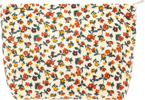 Miniatura 19 de Pazimiik Bolsa de maquillaje floral, grande, de algodón, con cremallera para bolsa de viaje, organizador de maquillaje de lona para mujeres, Algodón