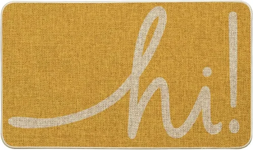 Miniatura 10 de Artoid Mode Felpudo rosa Hi Spring, decoración del hogar de verano, tapete de bajo perfil, tapete para puerta de interior y exterior, 17 x 29
