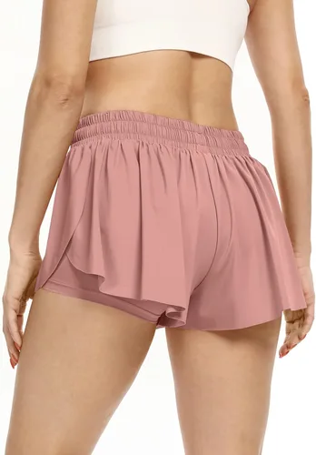Miniatura 116 de Blaosn Pantalones cortos atléticos fluidos para mujer, gimnasio, yoga, entrenamiento, correr, pantalones cortos de tenis, falda falda linda, ropa
