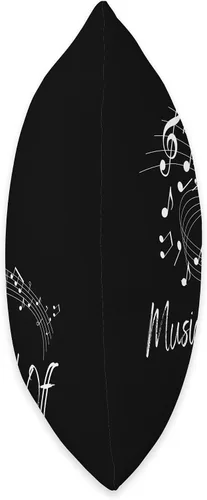 Miniatura 2 de Music On World Off Notas Musicales Para Músicos Throw Pillow