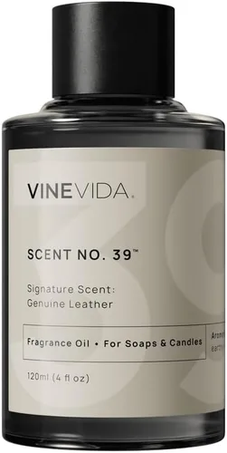 VINEVIDA Aceite de fragancia de cuero genuino para fabricación de velas y fabricación de jabón, aromas de velas prémium para velas de soja