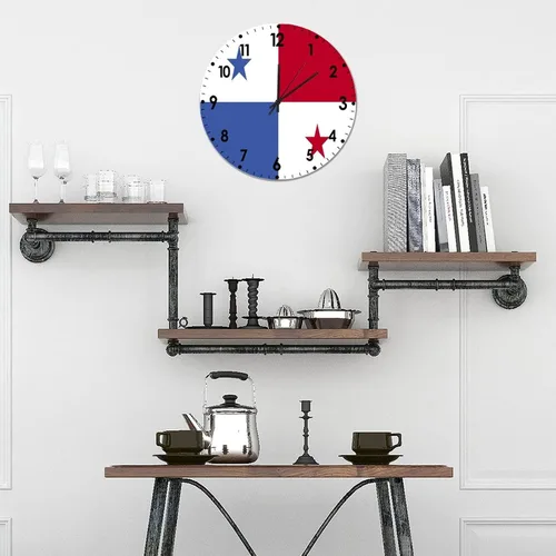 Miniatura 373 de Cheyan Reloj de pared con bandera de Canadá de 12 pulgadas, silencioso, sin tictac, de PVC, funciona con pilas, reloj redondo decorativo, regalo