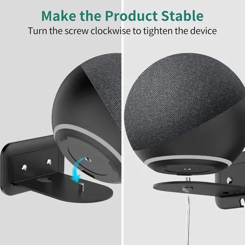 Miniatura 5 de HomeMount Soporte de pared de metal para Google Nest Mini y 4ª generación, soporte de pared para altavoz con gestión de cables para ocultar cables