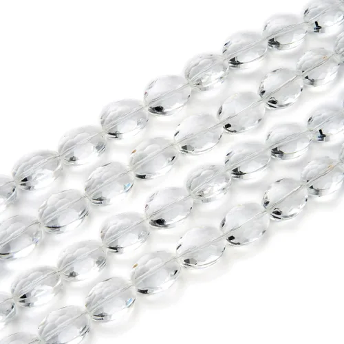 Miniatura 13 de 50pcs Checa 16mm (0.63 inch) Grande facetado Plano Oval Cristal Cuentas Espaciador Amatista Púrpura