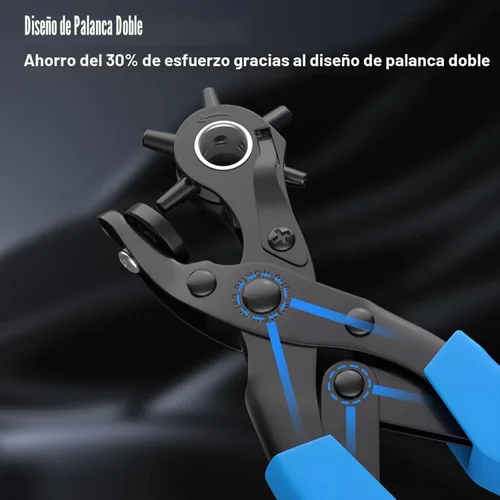 Miniatura 4 de Diyife Perforadora profesional de cuero, juego completo de herramientas de perforación para cinturón, correa de reloj, zapatos, manualidades, Azul