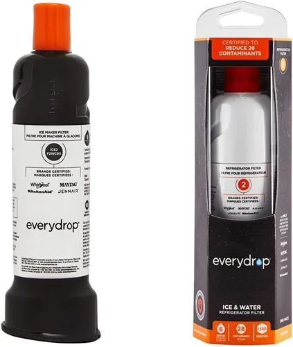 Everydrop by Whirlpool Paquete de filtro de hielo y filtro de agua para refrigerador (F2WC9I1 + EDR2RXD1)