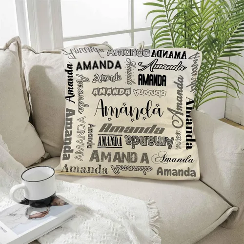 Miniatura 5 de Funda de almohada personalizada con nombre, fundas de almohada de lino con nombre personalizado, funda de almohada personalizada con tu nombre
