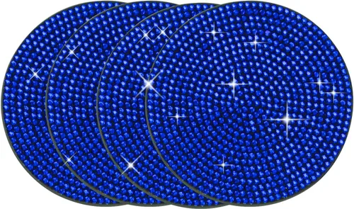 Miniatura 7 de Inserto de Portavasos Brillante - Posavasos de Silicona Antideslizante de 2.95 pulgadas a Prueba de Golpes, Accesorios Universales de Moda