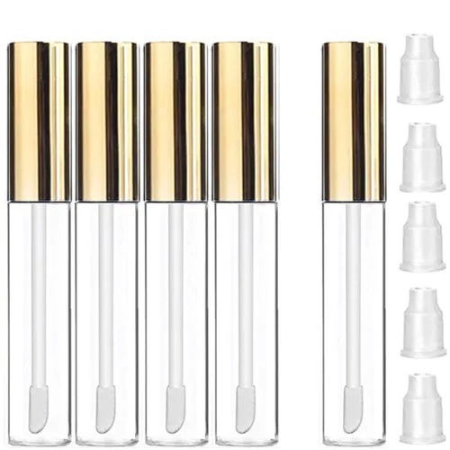 tubos de brillo de labios con varita de plástico vacío cepillo de labios tubo contenedor herramienta de maquillaje 10 ml/0.34 onzas reutilizable