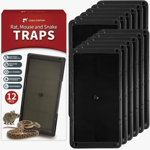 Miniatura 40 de LULUCATCH Trampas para ratones, paquete de 4, trampas de pegamento más grandes y pesadas para ratones, ratas y serpientes, trampas adhesivas