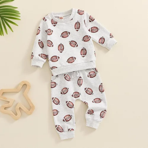 Miniatura 140 de Adobabirl Conjunto de sudadera y pantalones de Halloween para bebé, sudadera y pantalones con parche de calabaza para Halloween, otoño, ropa de bebé