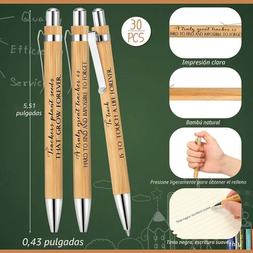 Miniatura 3 de Kosiz 60 piezas de regalos de agradecimiento para profesores de graduación a granel, cuadernos de papel kraft inspiradores de bambú, mini diario