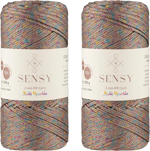 Miniatura 127 de Sensy Premium Cuerda de Poliéster de 2mm 251 Yardas Cuerda de Polipropileno 100% Cordón de Macramé 2mm Cordón para Bolsa de Ganchillo Cuerda
