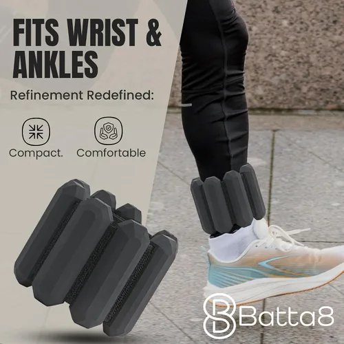 Miniatura 4 de Brazaletes con peso para ejercicio, pesas de muñeca ajustables